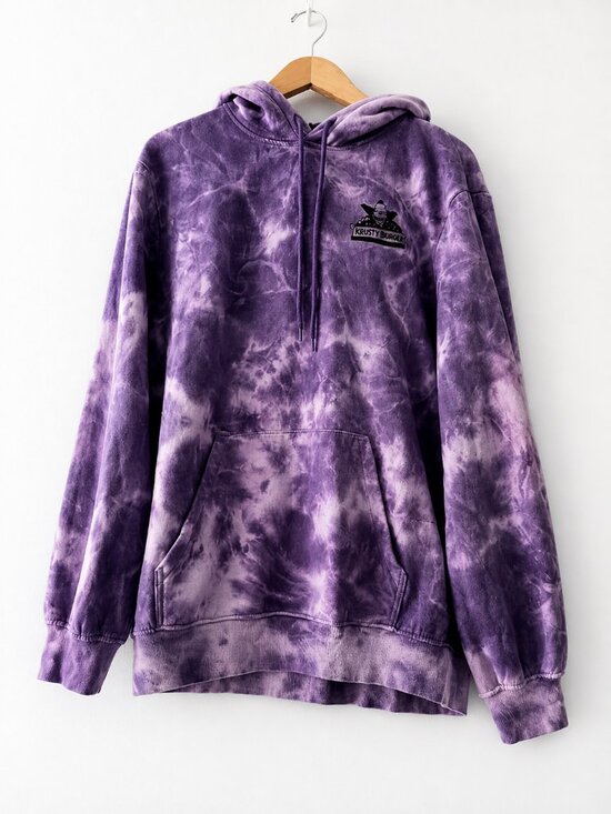 H&M Tops - H&M Simpsons Purple Tie Dye Krusty Burger Graphic Hoodie Streetwear M